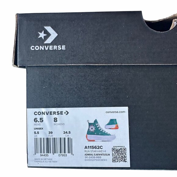 ⭐Converse Run Star Hike Hi Platform 8 Womens Shoes Floral Green Sneakers A11562C - Picture 9 of 13